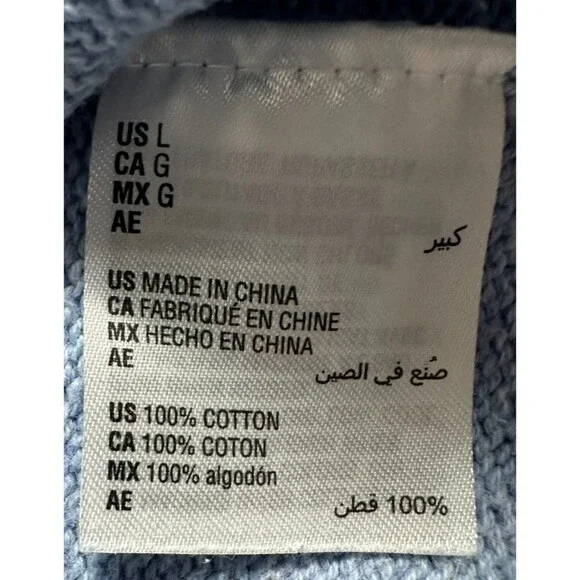 Karen Scott Cable Knit Mock Neck Sweater Size L Blue Coastal Grandma Old Money - Picture 6 of 8